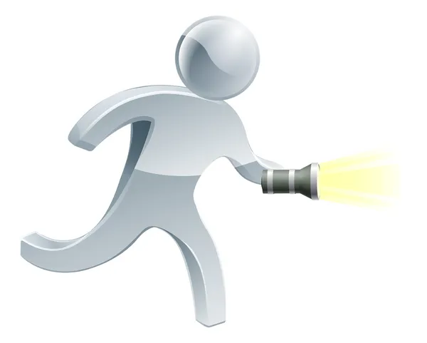 Searching flashlight man Royalty Free Stock Illustrations