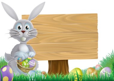Bunny ve Paskalya mesaj işareti