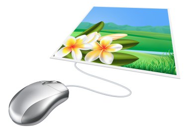 Mouse photo online internet concept clipart
