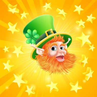 St Patricks day leprechaun background clipart
