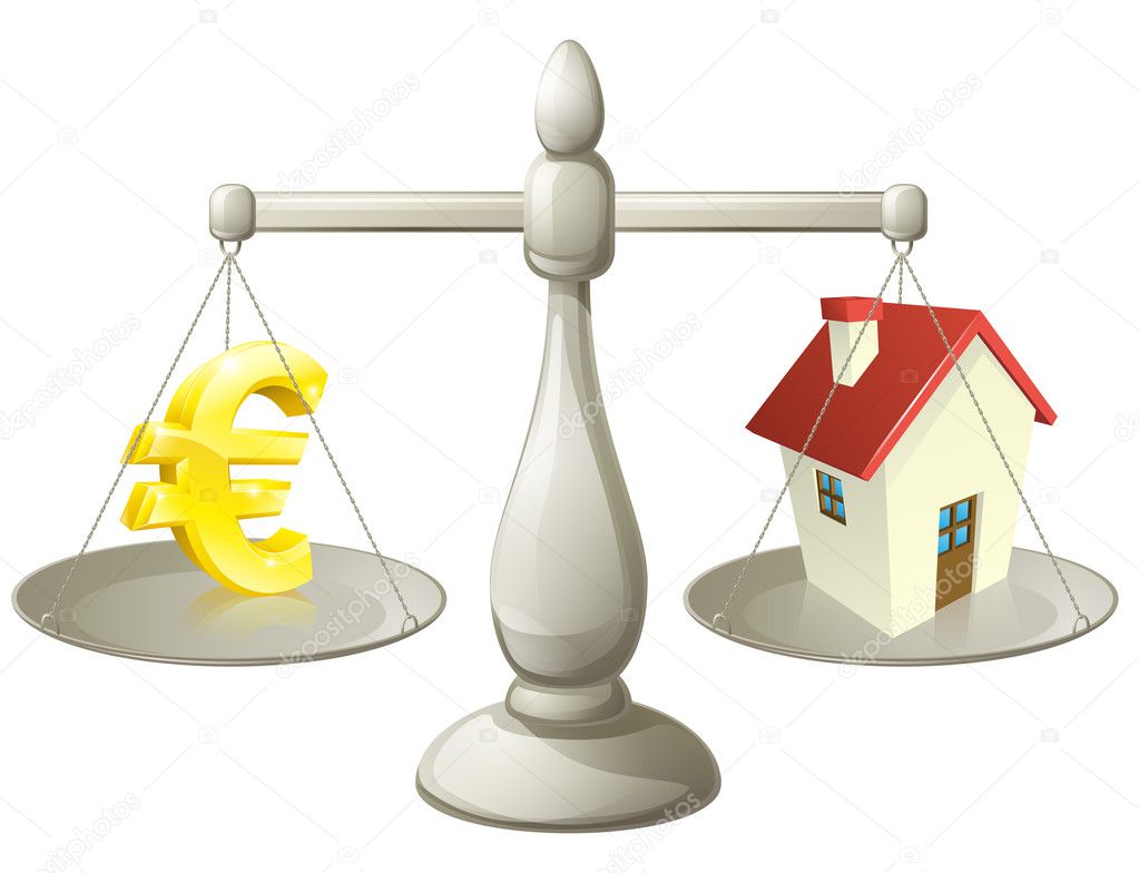 House cash euro scales concept