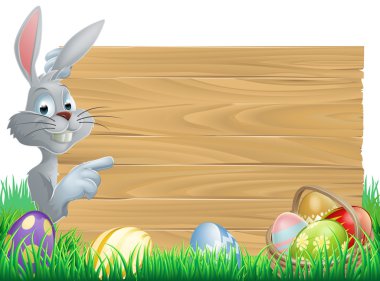 easter bunny yumurta ve işareti