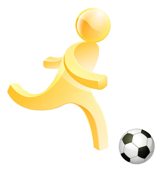 Person playing soccer — Stock Vector