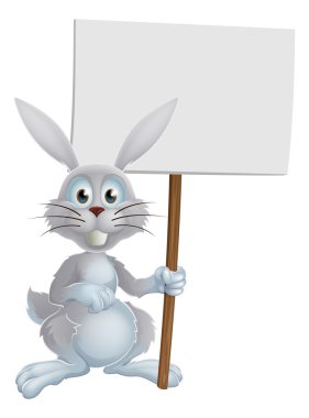 Beyaz easter bunny işareti
