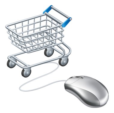 Online alışveriş sepeti fare