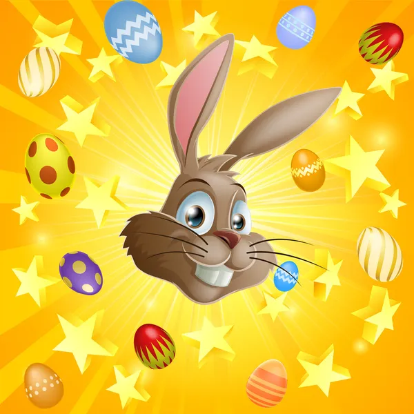 Paskalya tavşanı ve çikolata yumurta — Stok Vektör