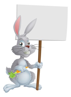 Beyaz easter bunny tavşan imzalamak