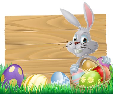 ahşap işareti Paskalya tavşanı
