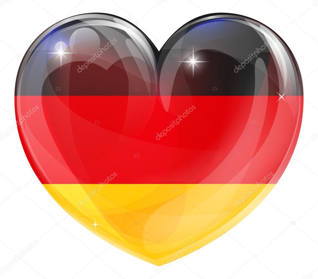 German flag love heart