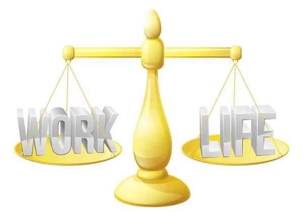 Work life balance scales — Stock Vector