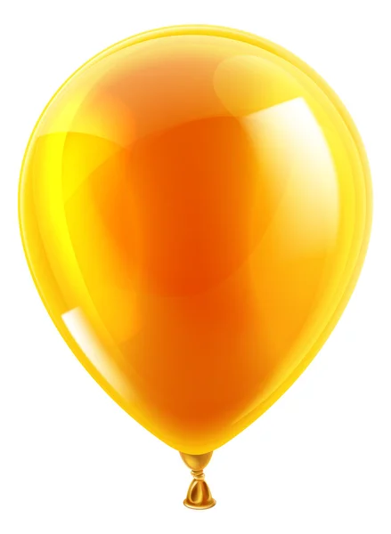 Orange birthday or party balloon — Stock Vector