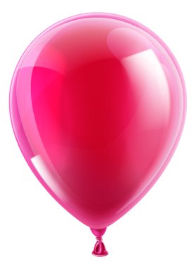 Pink birthday or party balloon clipart