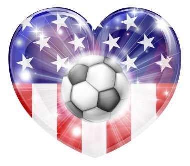 ABD futbol kalp bayrağı