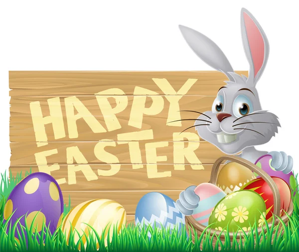 Happy Easter bunny — Stock Vector