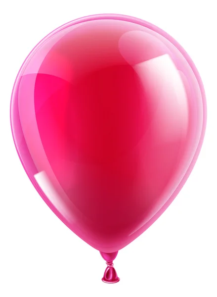 Pink birthday or party balloon — Stock Vector