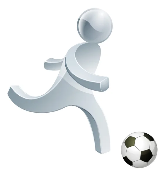 Mascotte de footballeur — Image vectorielle