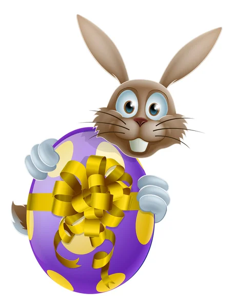 Velikonoční zajíček a obří vejce — Stockový vektor
