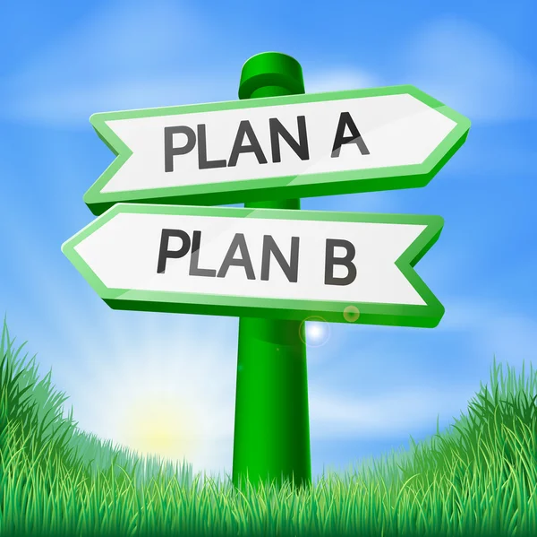 Planu lub planu b znak koncepcja — Wektor stockowy