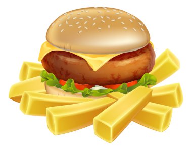 Burger ve fiş ya da Fransız kızartması