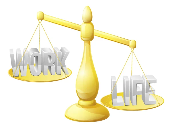 Balance de la vida laboral — Vector de stock