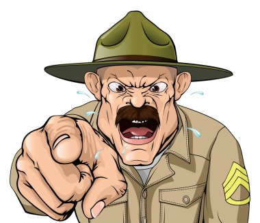 Boot Camp Drill Sergeant clipart