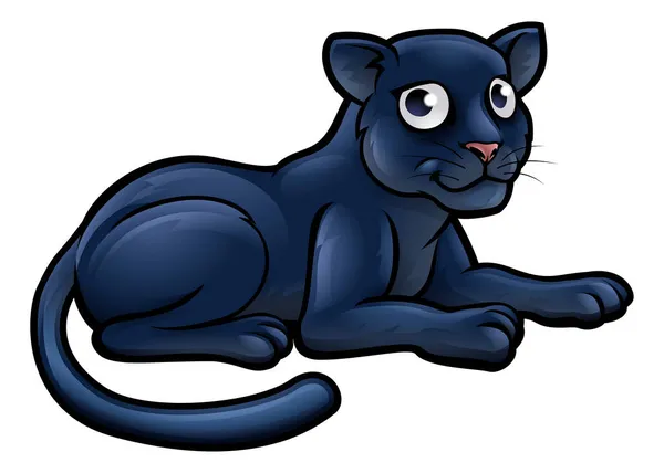 Black Panther Animal Cartoon Character — Stock Vector