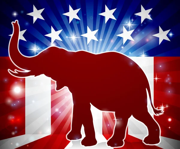 Mascota política Elefante Republicano — Vector de stock