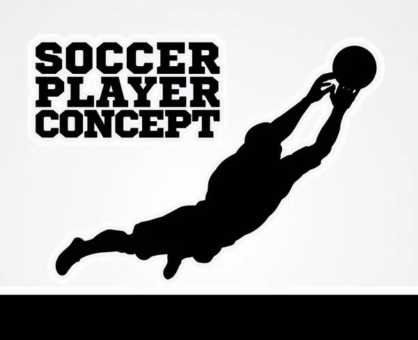 Objectif Gardien Soccer Player Concept — Image vectorielle