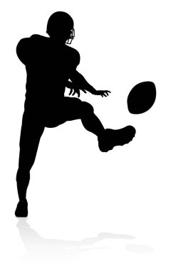 Amerikan futbolcu silueti