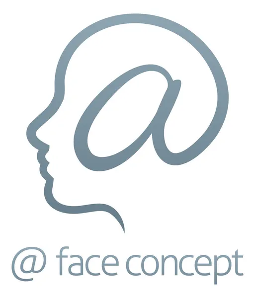Face at Sign koncepció — Stock Vector