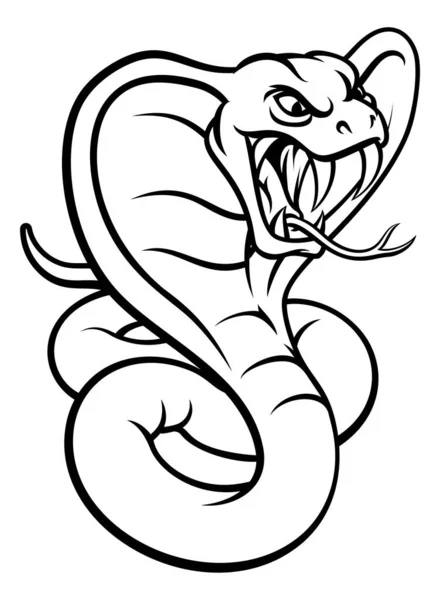 Kobra wąż Viper maskotka — Wektor stockowy