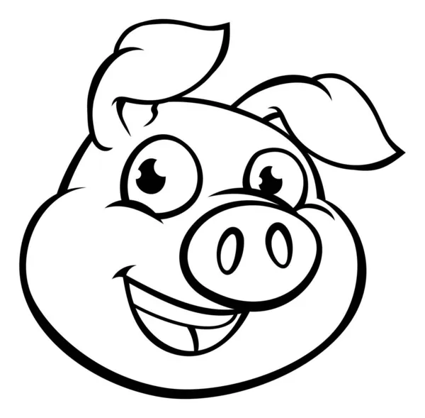 Cartoon Pig Mascot Character — Stock Vector