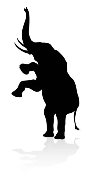 Olifant dierlijk silhouet — Stockvector