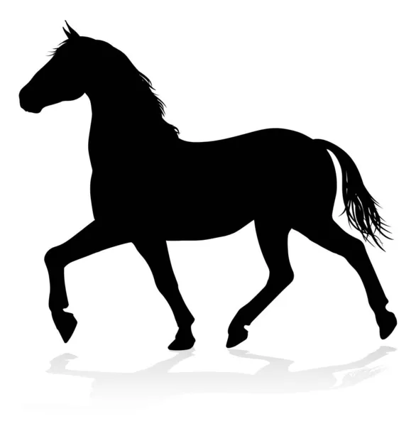 Cavallo animale silhouette — Vettoriale Stock