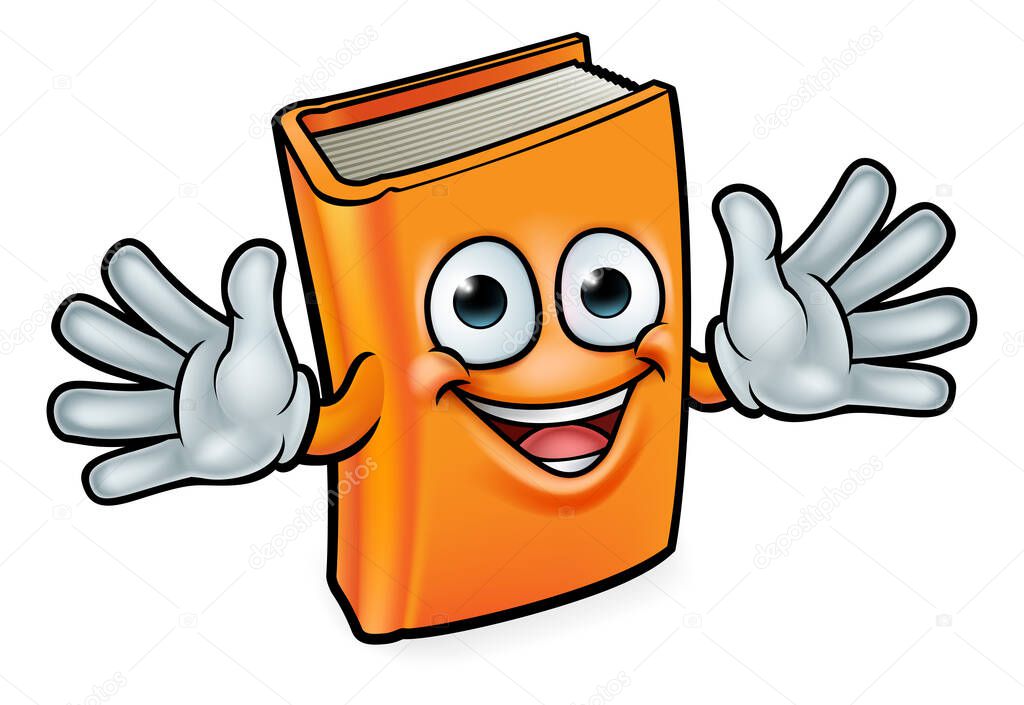 A book cartoon character education mascot illustration