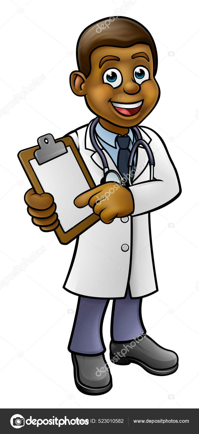Médico dos desenhos animados, médicos, médico, segurando a
