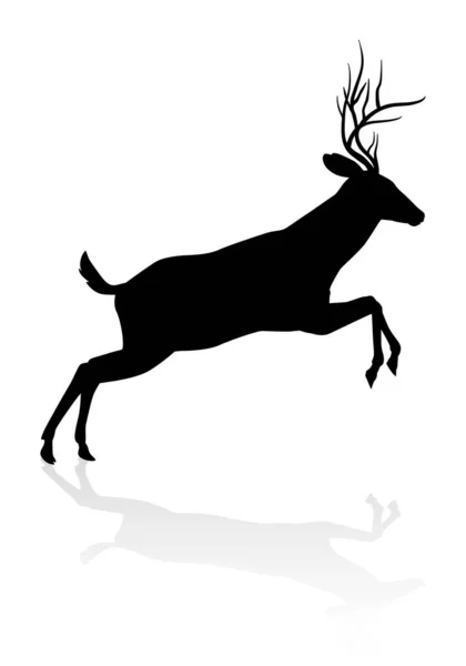 Silhouette de cerf — Image vectorielle