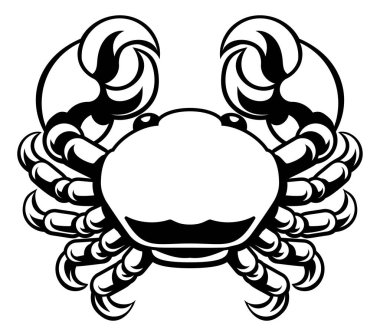 Circle Cancer crab horoscope astrology zodiac sign icon clipart