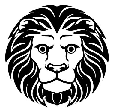 Leo lion horoscope astrology zodiac sign icon clipart