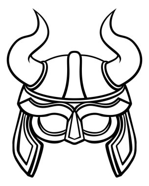 Boynuzlu bir Viking savaşçısı veya gladyatör miğferi.