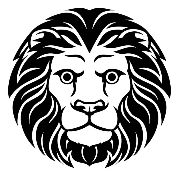 Leo Lion Horoscope Astrology Zodiac Sign Icon — Image vectorielle