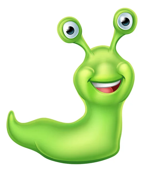 Slug Cute Cartoon Character Mascot — ストックベクタ