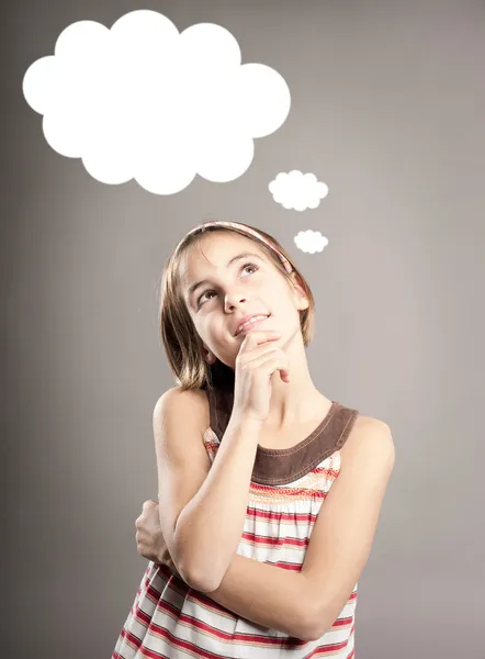 Little girl thinking — Stock Photo, Image