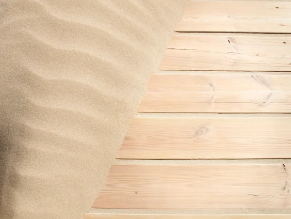 Wood and sand — Stock Photo, Image