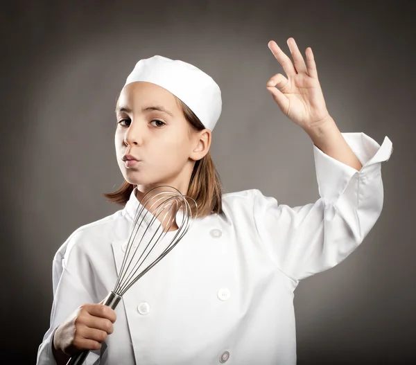 Little chef cooking — Stock Photo, Image