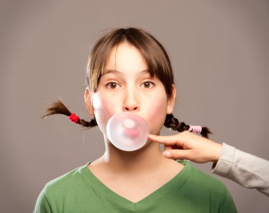 bubble with chewing gum clipart