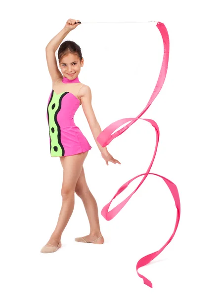 Little rhythmic gymnast — Stock Photo, Image