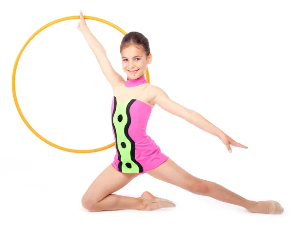 Little rhythmic gymnast — Stock Photo, Image