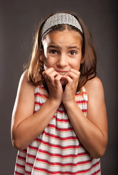 Little girl scared — Stock Photo, Image