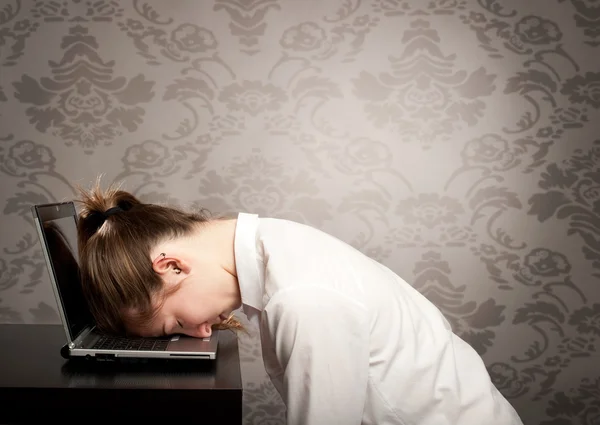 Businesswoman sleeping — Stock Photo, Image